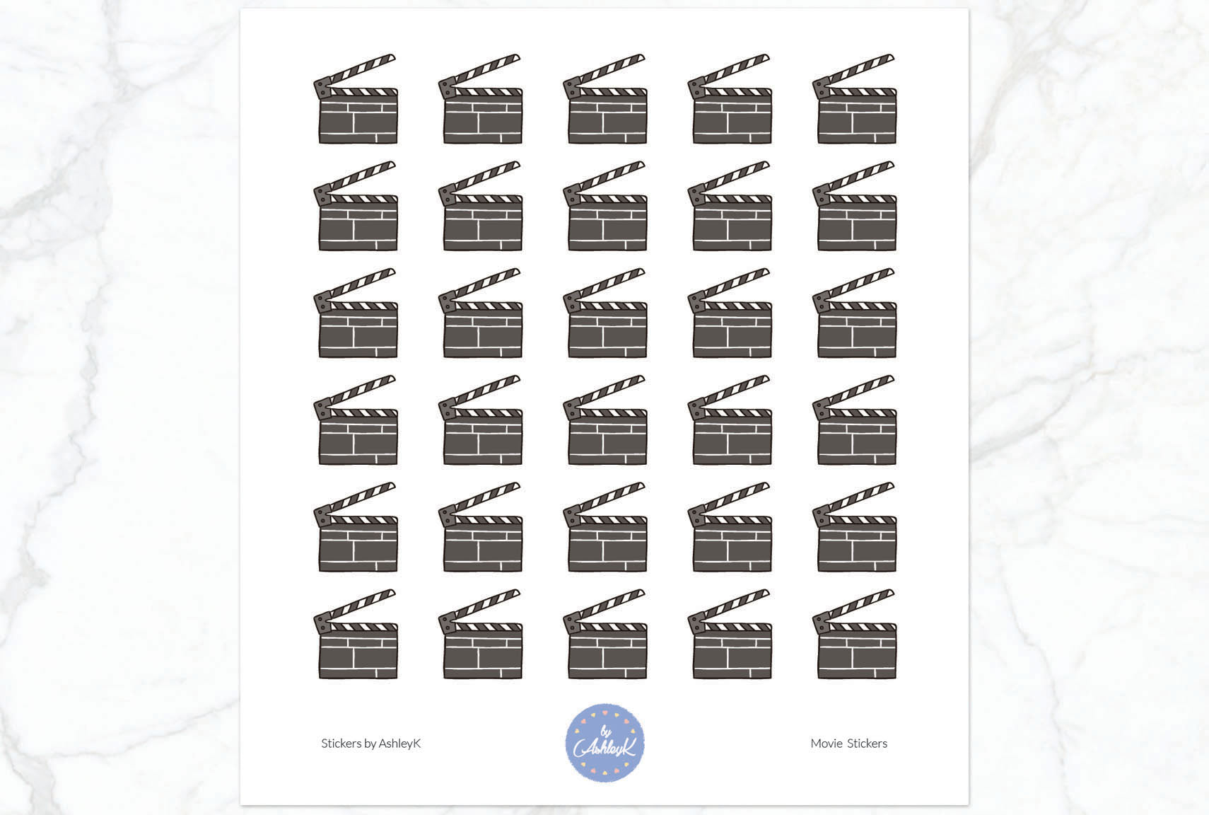 Movie Stickers - Clapperboard