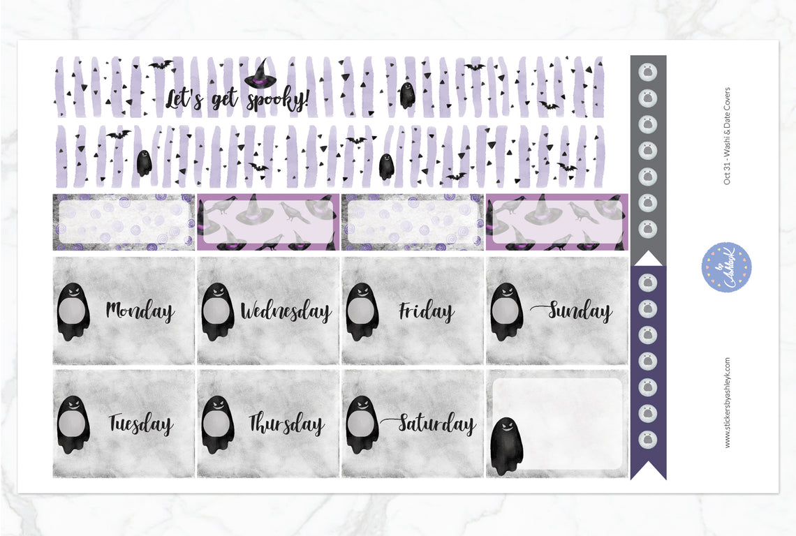 Oct 31 Weekly Kit  - Washi Sheet