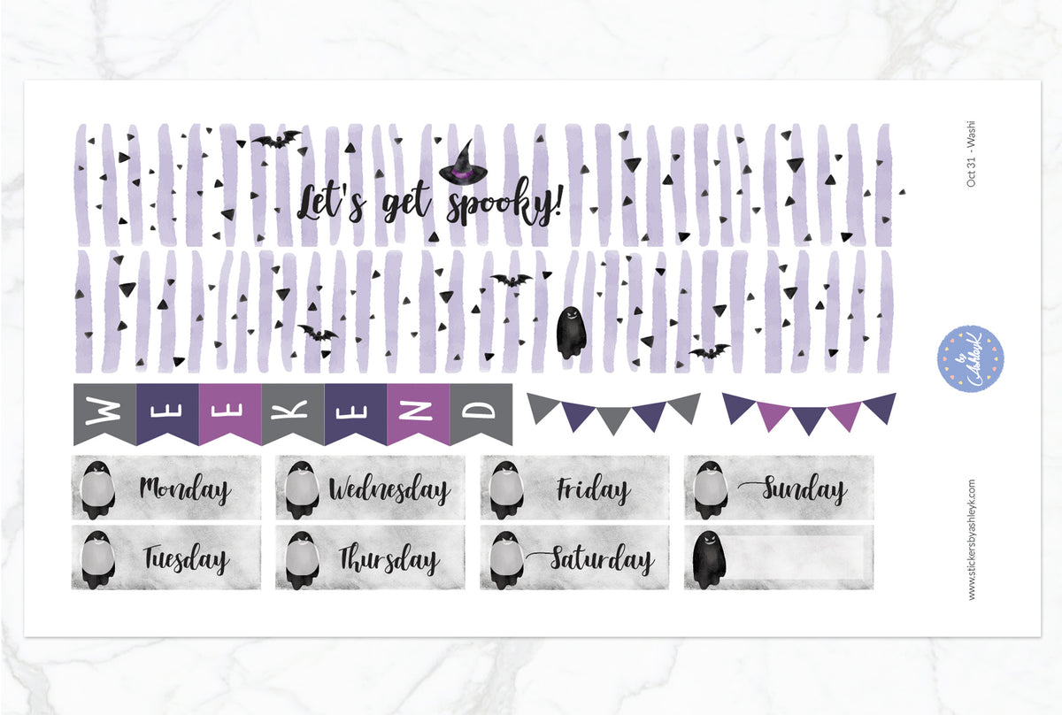 October 31 Weekly Kit - Erin Condren Horizontal Planner Stickers ...
