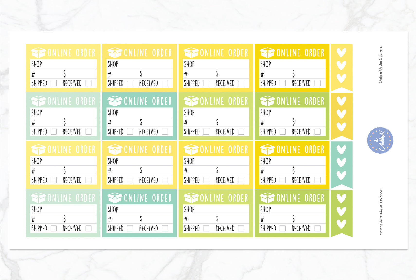Online Order Stickers - Lemon&Lime