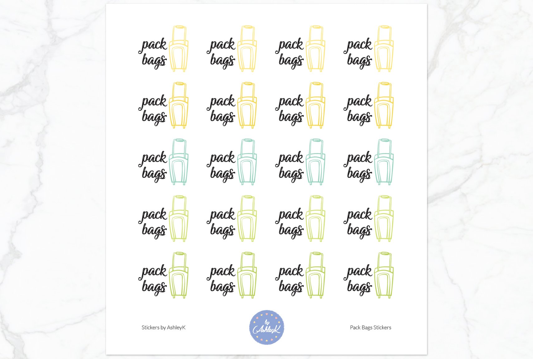 Pack Bags - Lemon&Lime