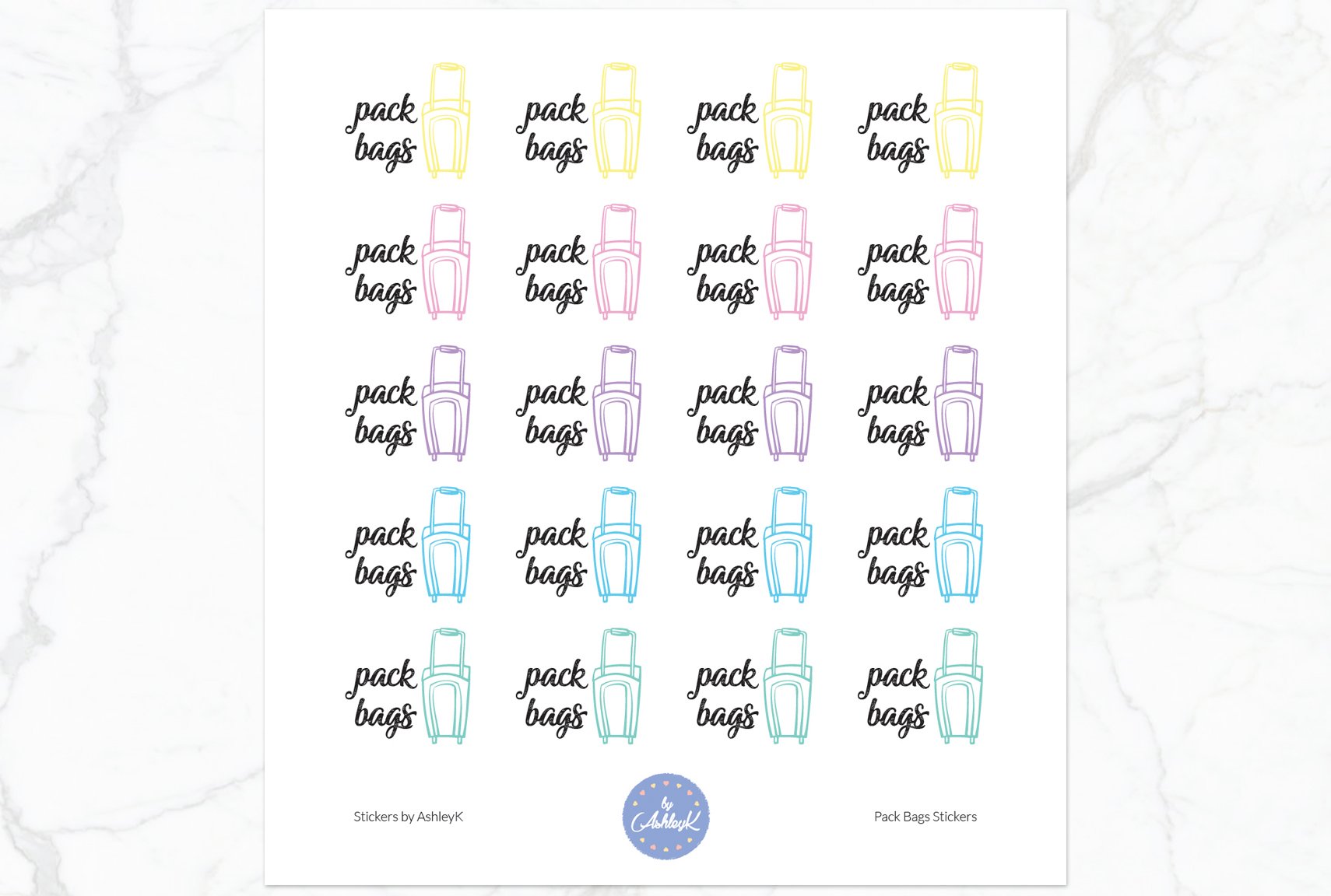 Pack Bags - Pastel