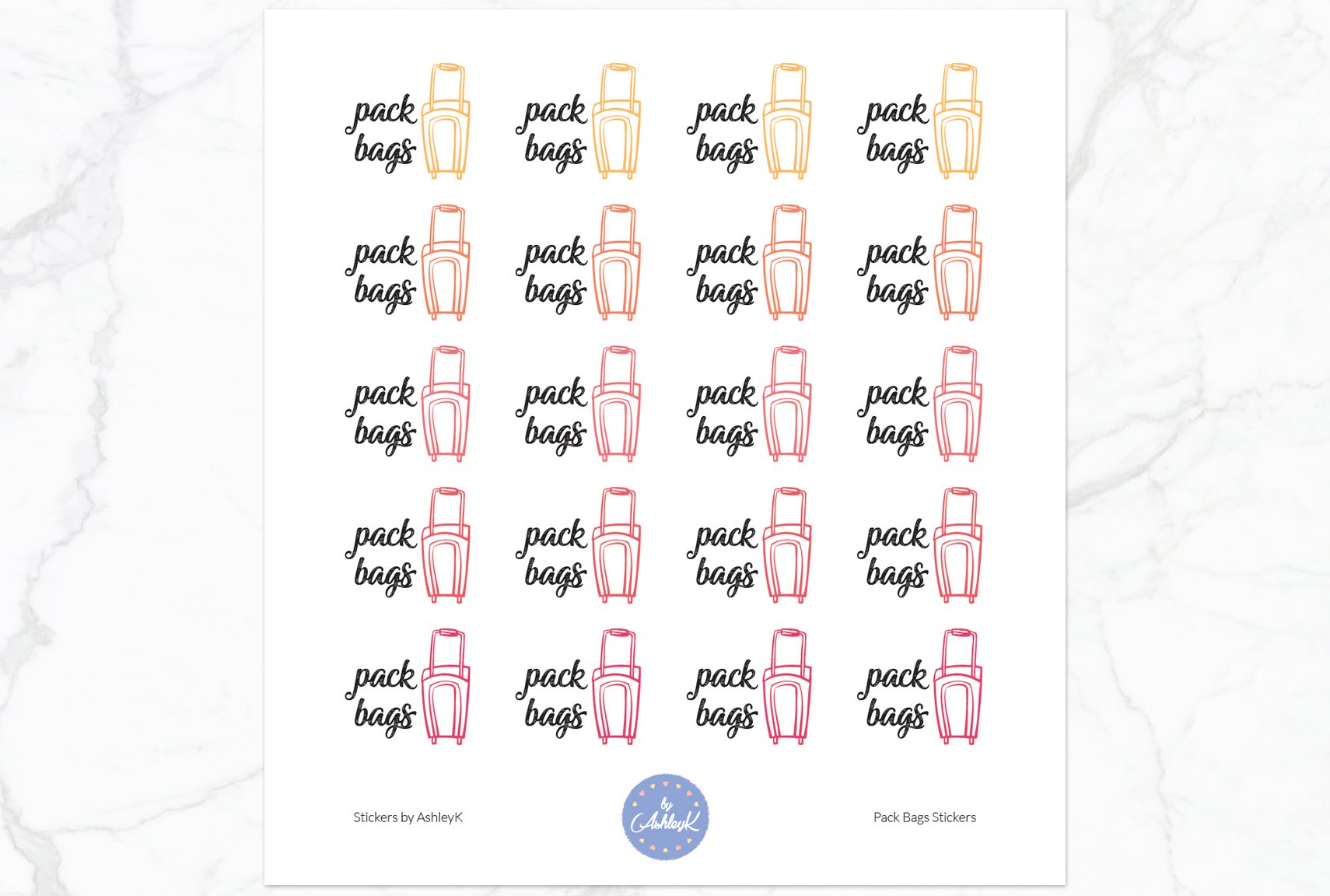 Pack Bags - Peach