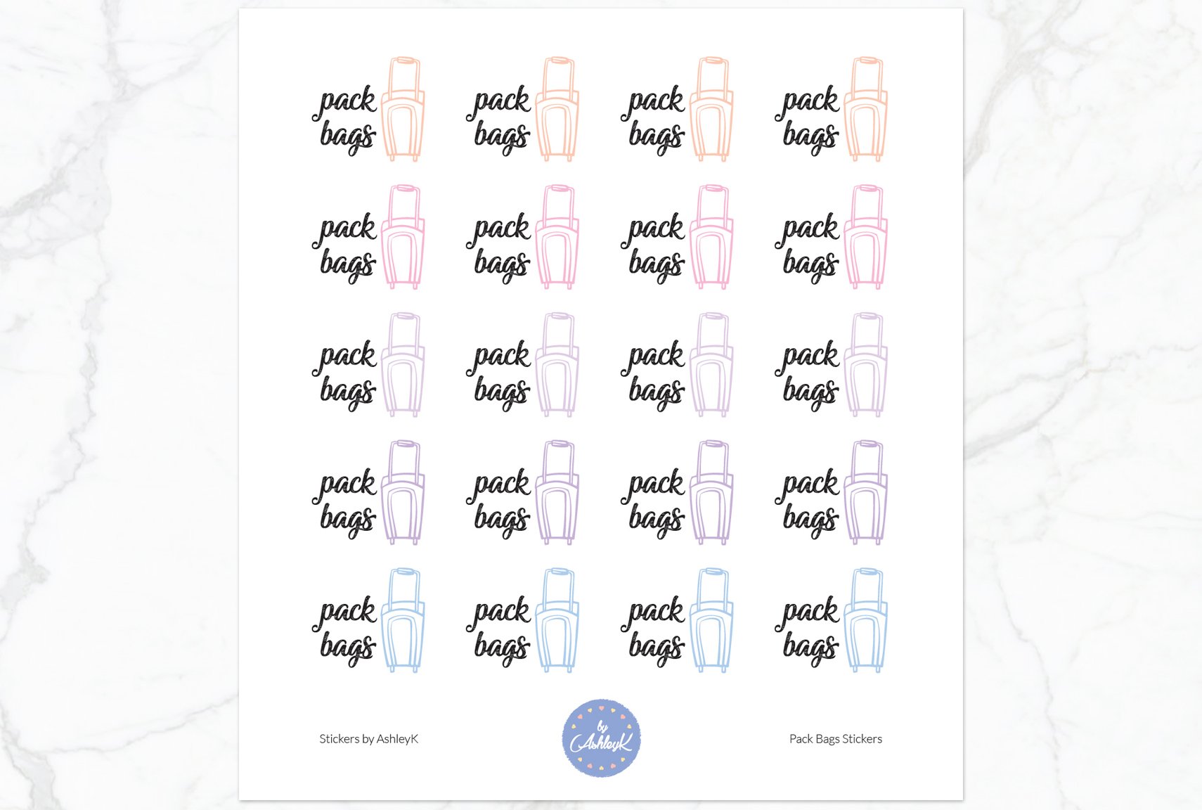 Pack Bags - Pastel Sunset