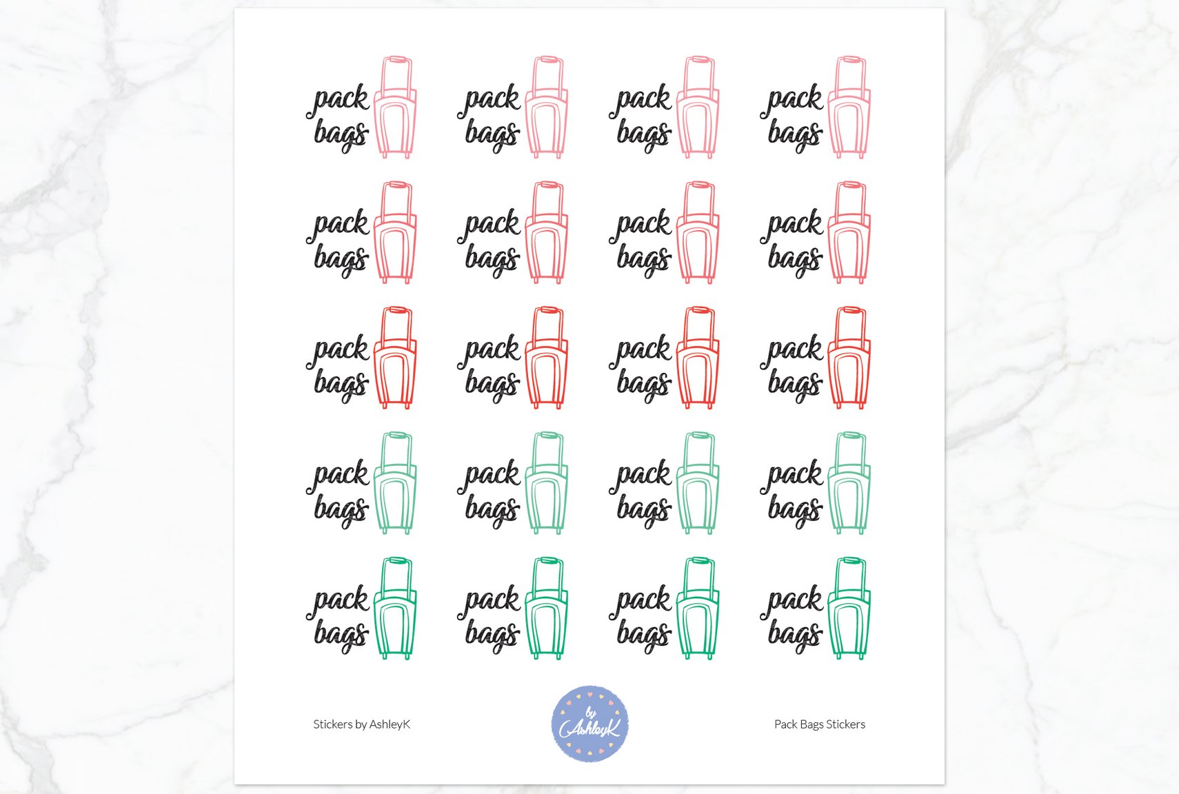 Pack Bags - Watermelon