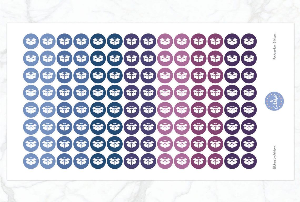 Package Icon Stickers - Blueberry