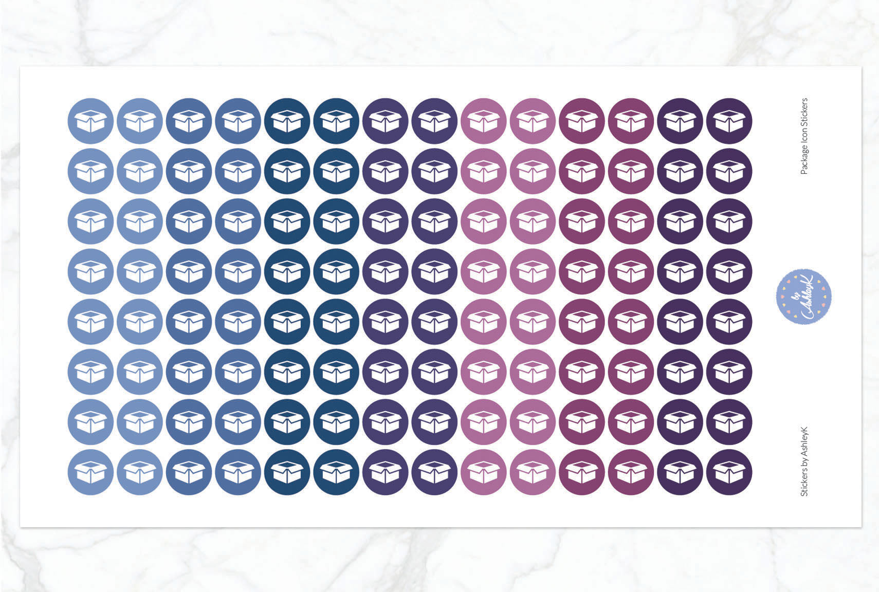 Package Icon Stickers - Blueberry