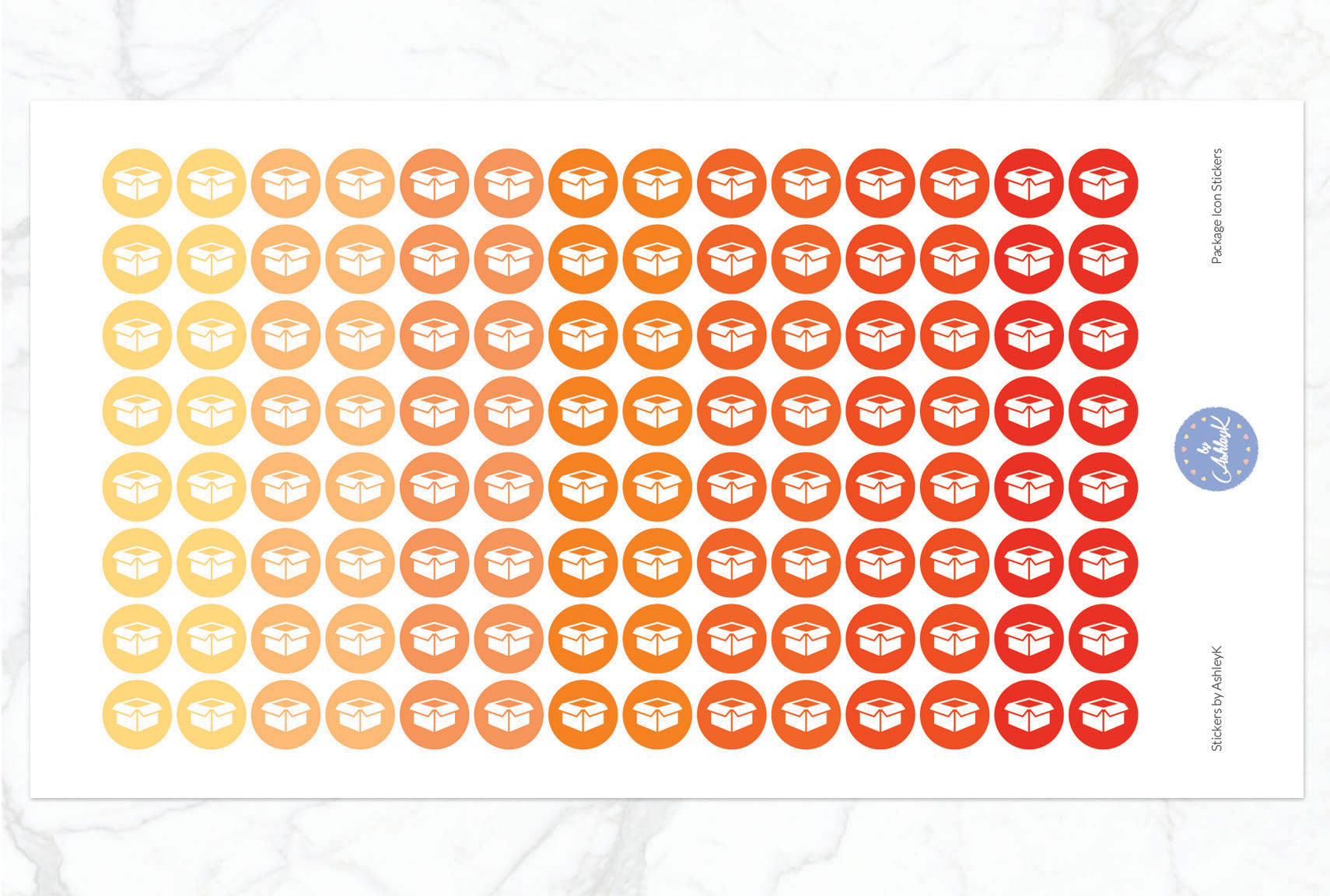 Package Icon Stickers - Orange