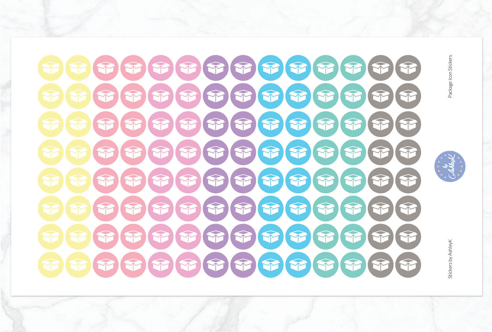 Package Icon Stickers - Pastel