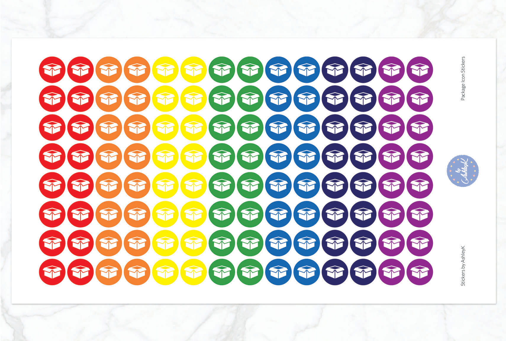 Package Icon Stickers - Rainbow