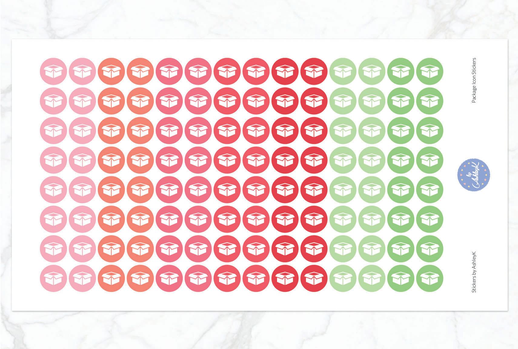 Package Icon Stickers - Strawberry