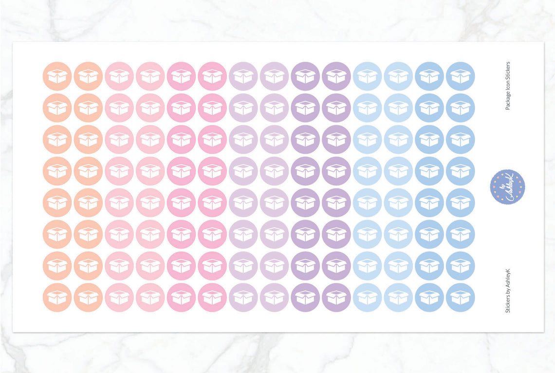 Package Icon Stickers - Pastel Sunset