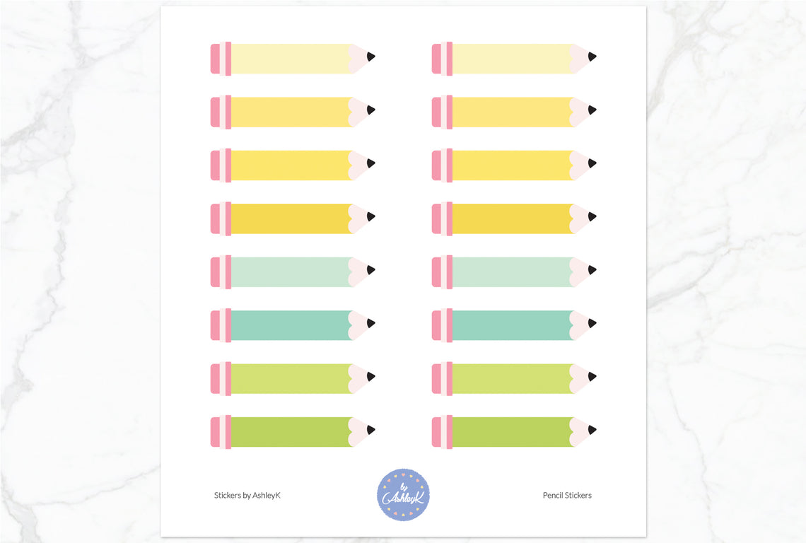 Pencil Stickers - Lemon&Lime