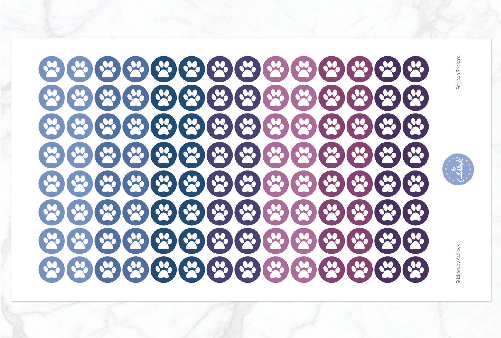 Pet Icon Stickers - Blueberry