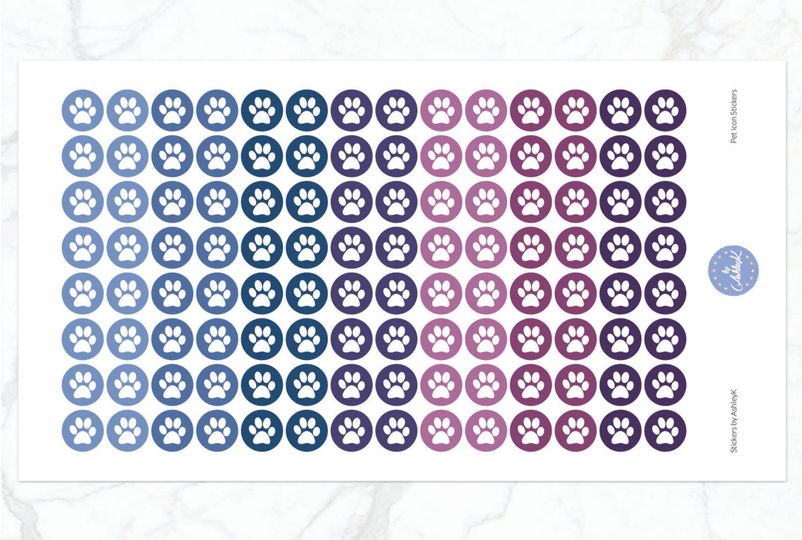 Pet Icon Stickers - Blueberry
