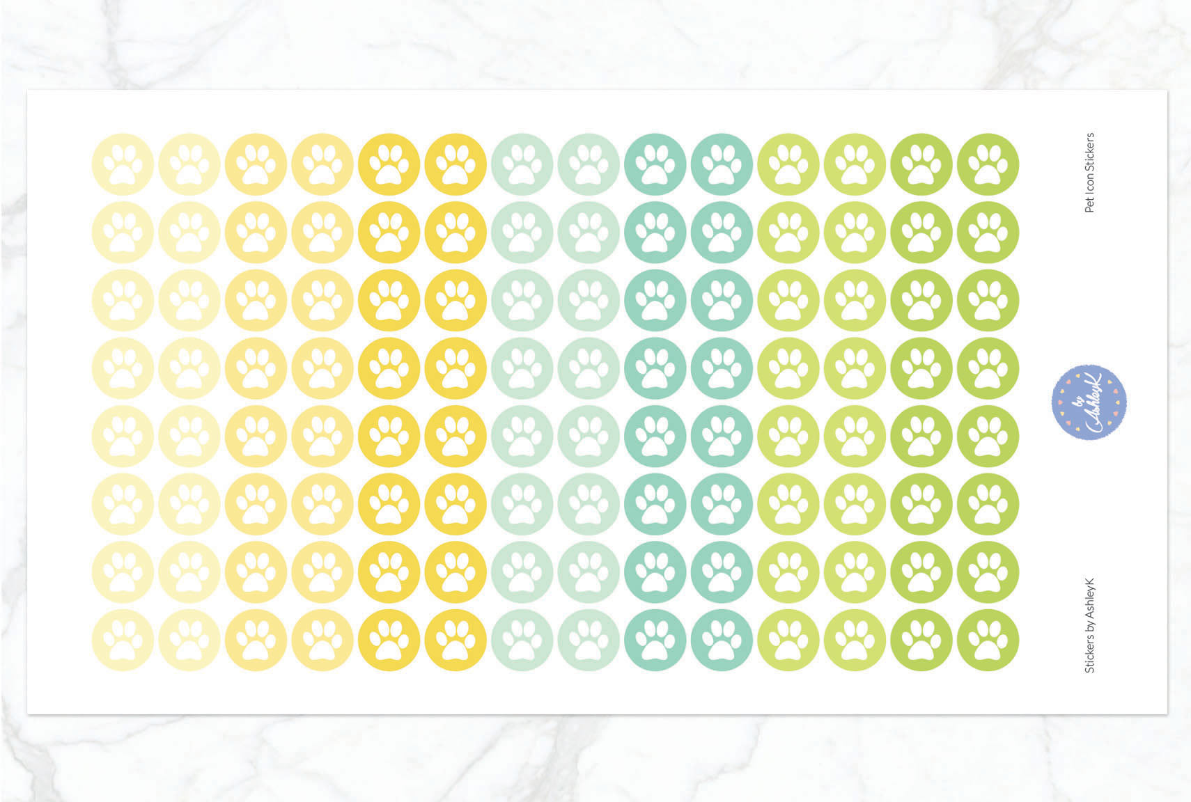 Pet Icon Stickers - Lemon&Lime