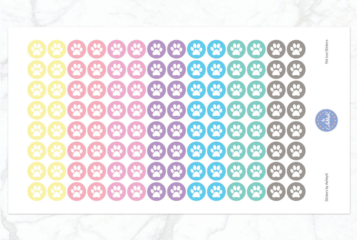 Pet Icon Stickers - Pastel