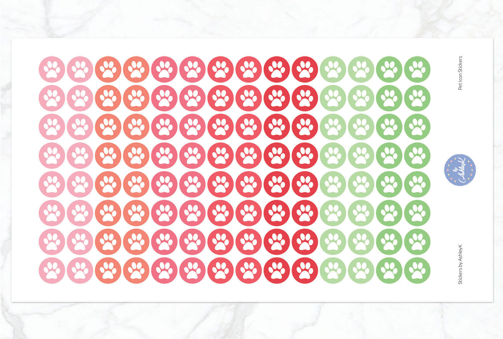 Pet Icon Stickers - Strawberry