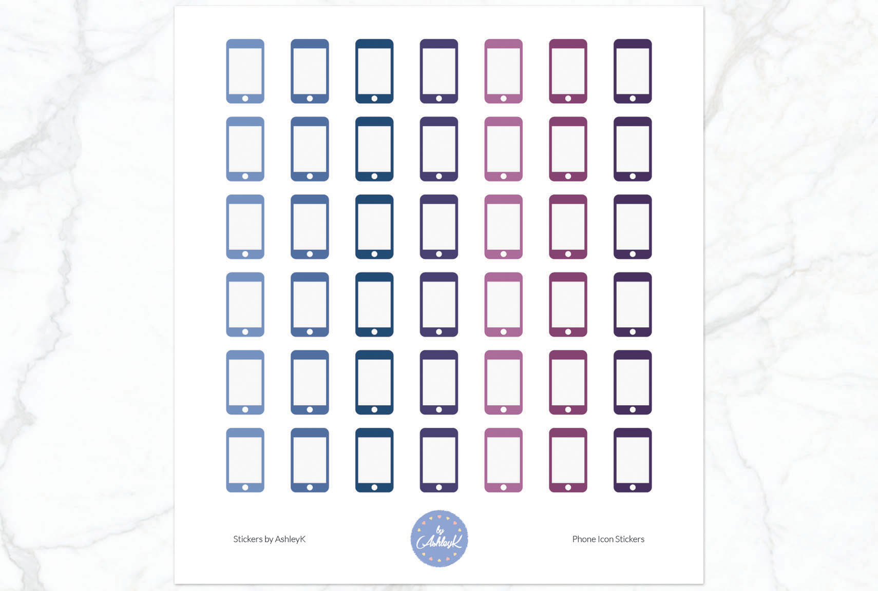 Phone Stickers - Blueberry