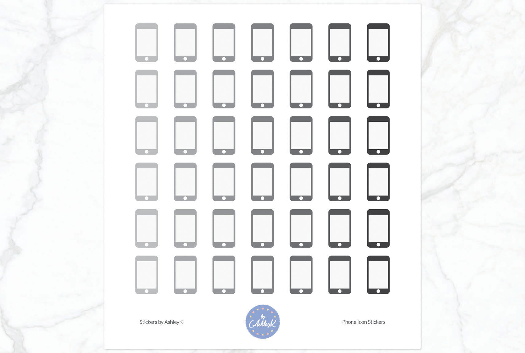 Phone Stickers - Monochrome