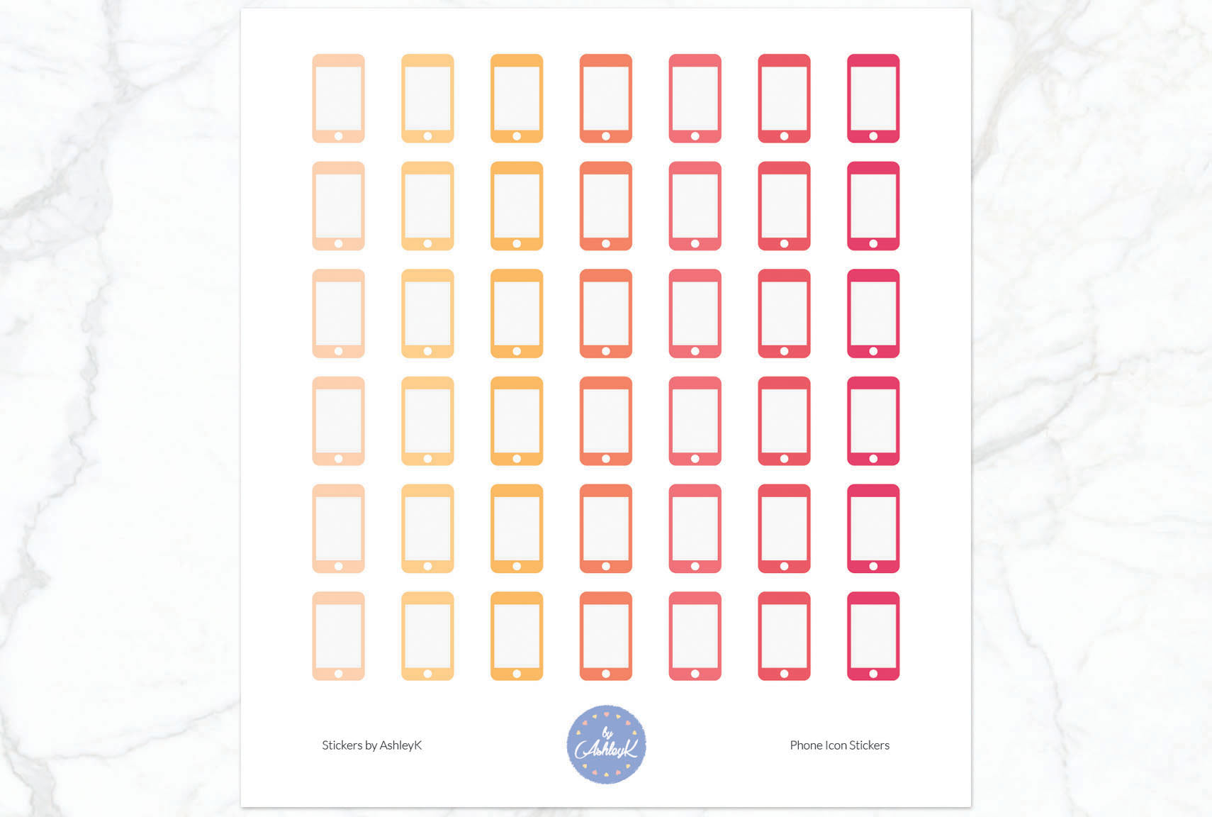 Phone Stickers - Peach