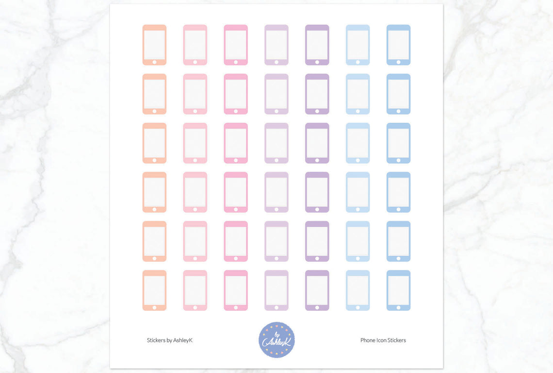 Phone Stickers - Pastel Sunset
