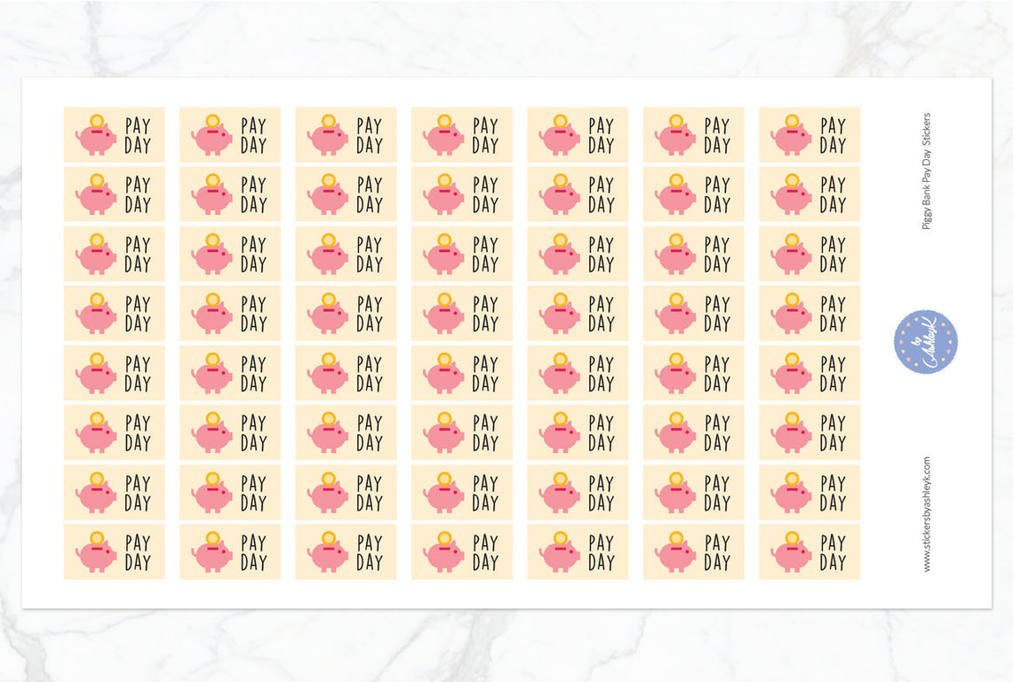 Piggy Bank Pay Day Stickers