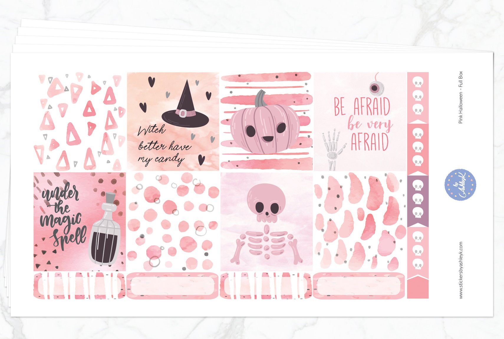 Pink Halloween Weekly Kit  - Full Kit