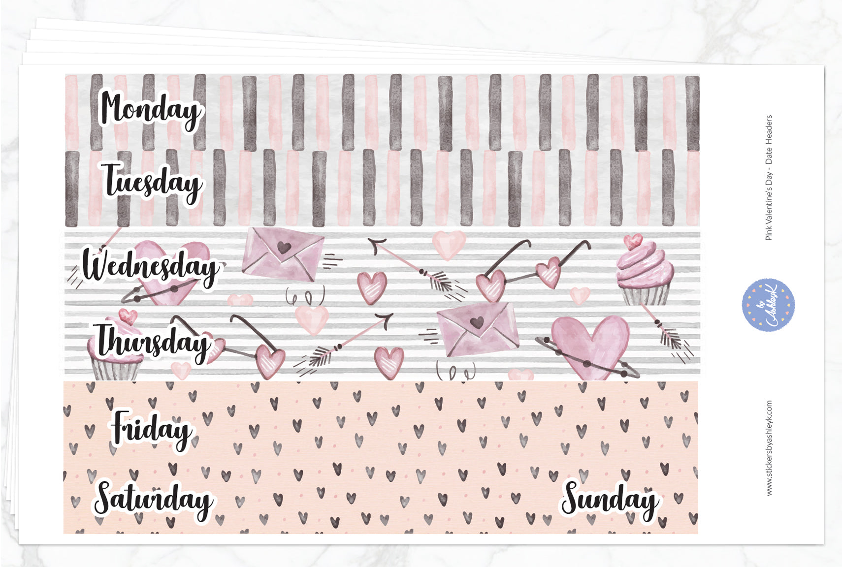 Pink Valentine's Day Daily Duo Weekly Kit  - Full Kit