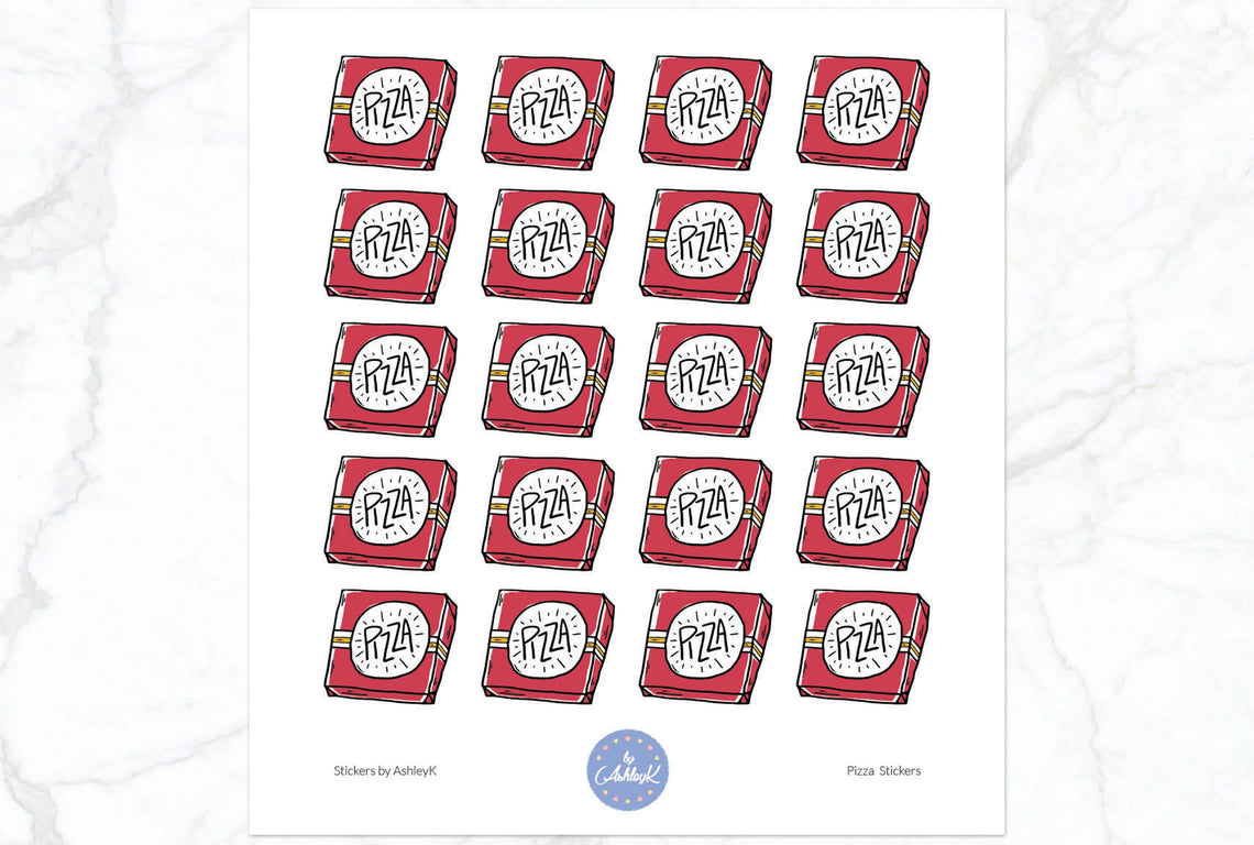 Pizza Stickers - Pizza Box