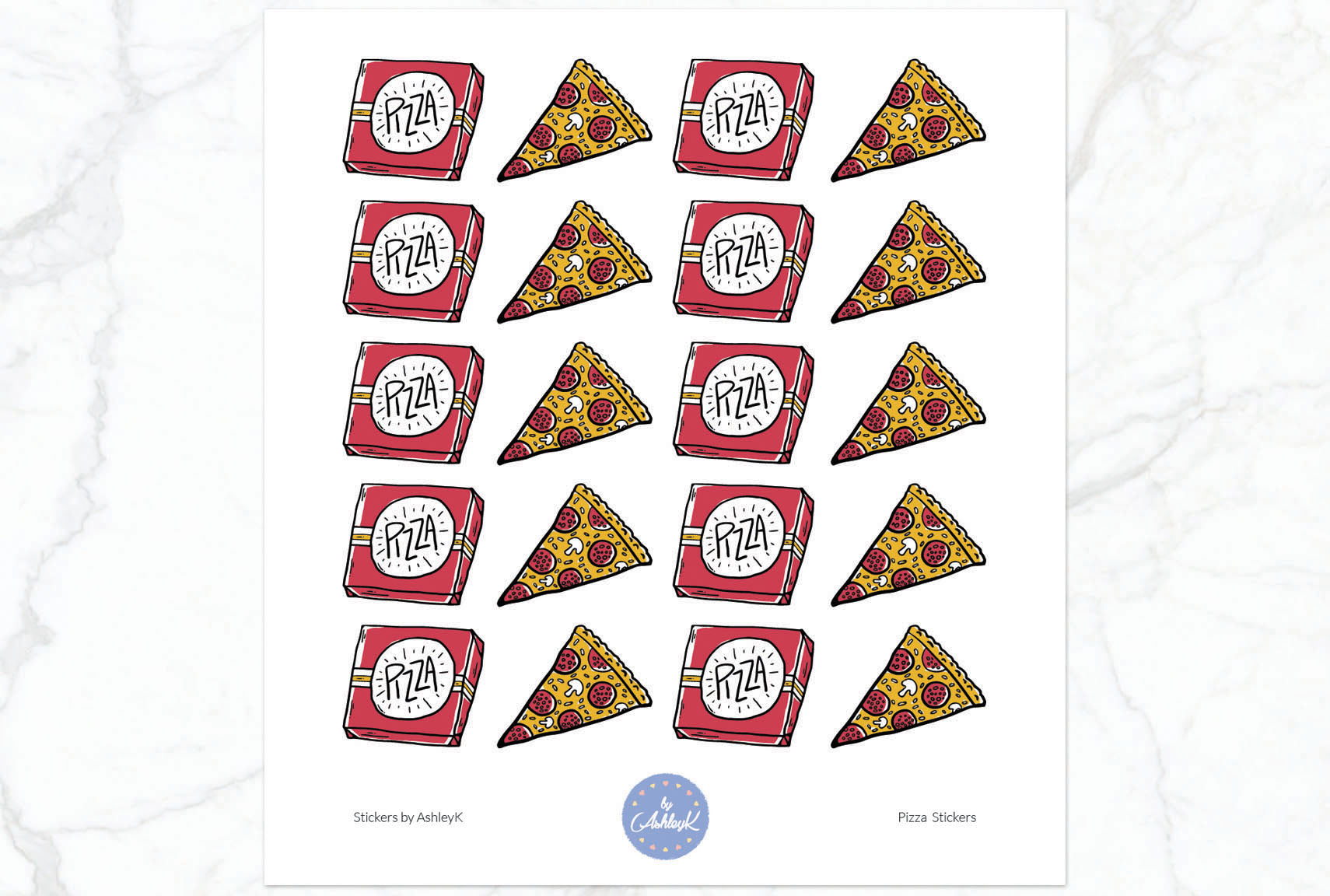 Pizza Stickers - Mixed