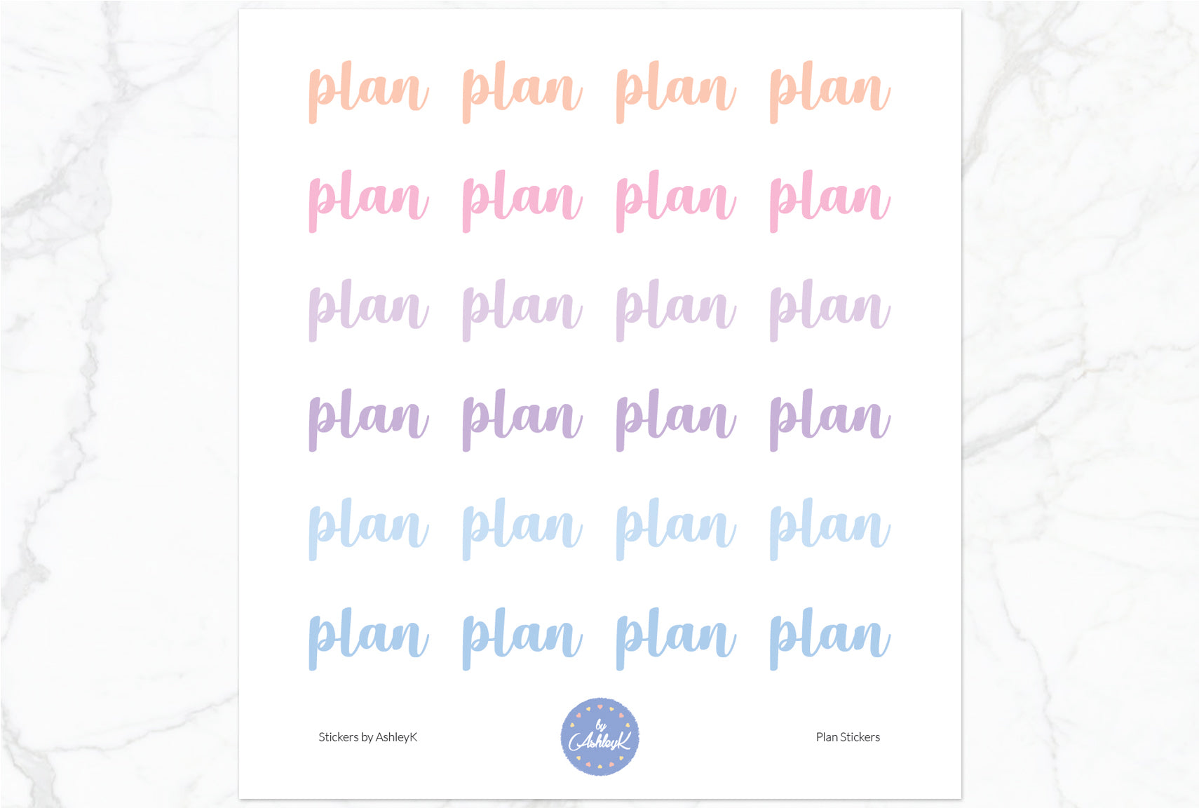 Plan Stickers - Pastel Sunset