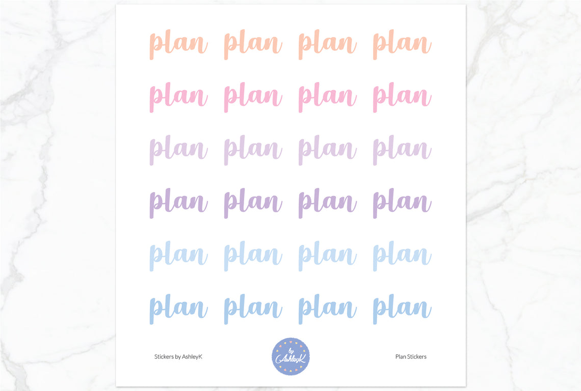 Plan Stickers - Pastel Sunset