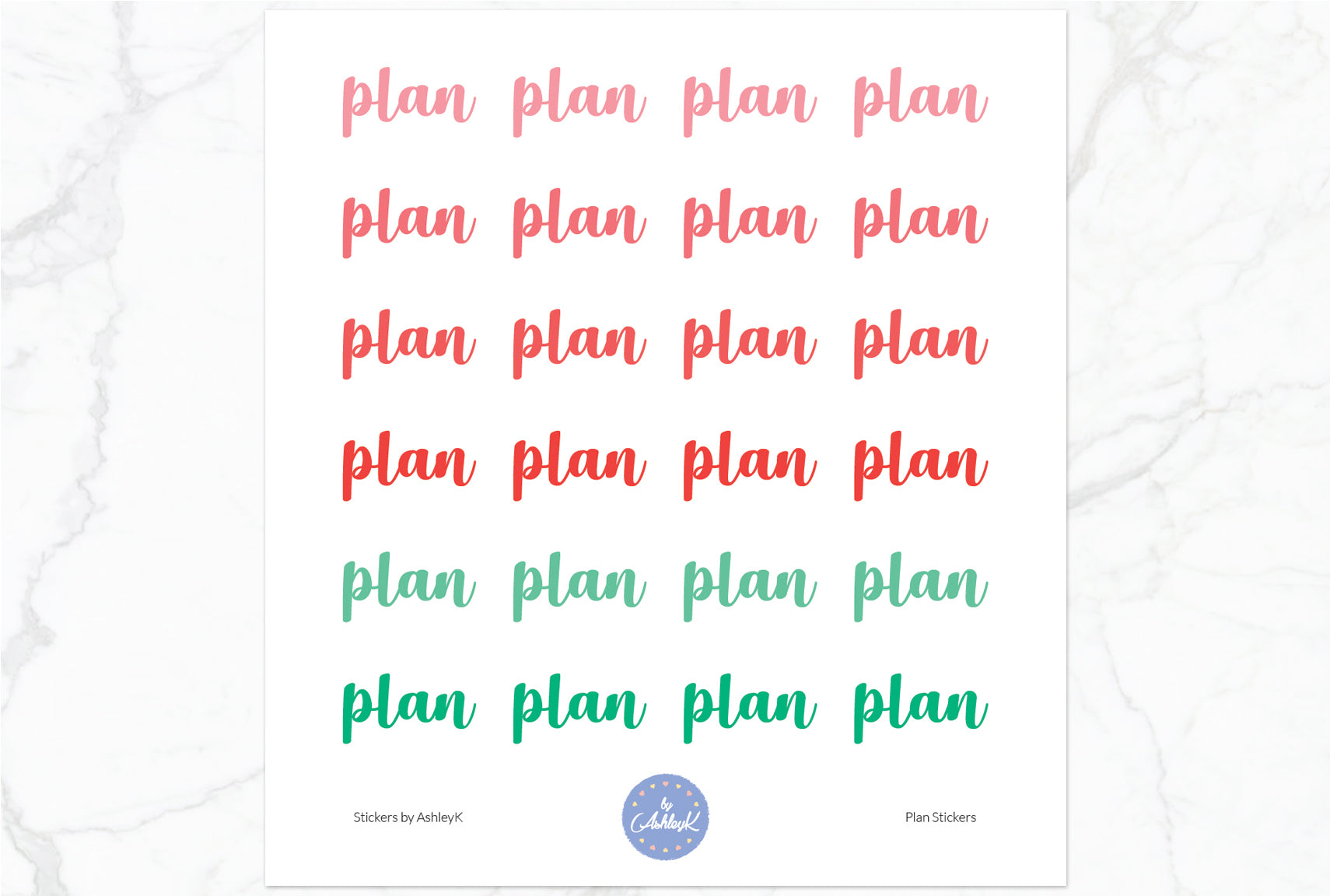 Plan Stickers - Watermelon