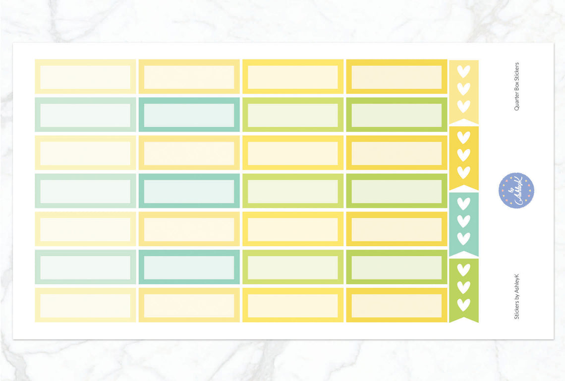 Quarter Box Stickers - Lemon&Lime