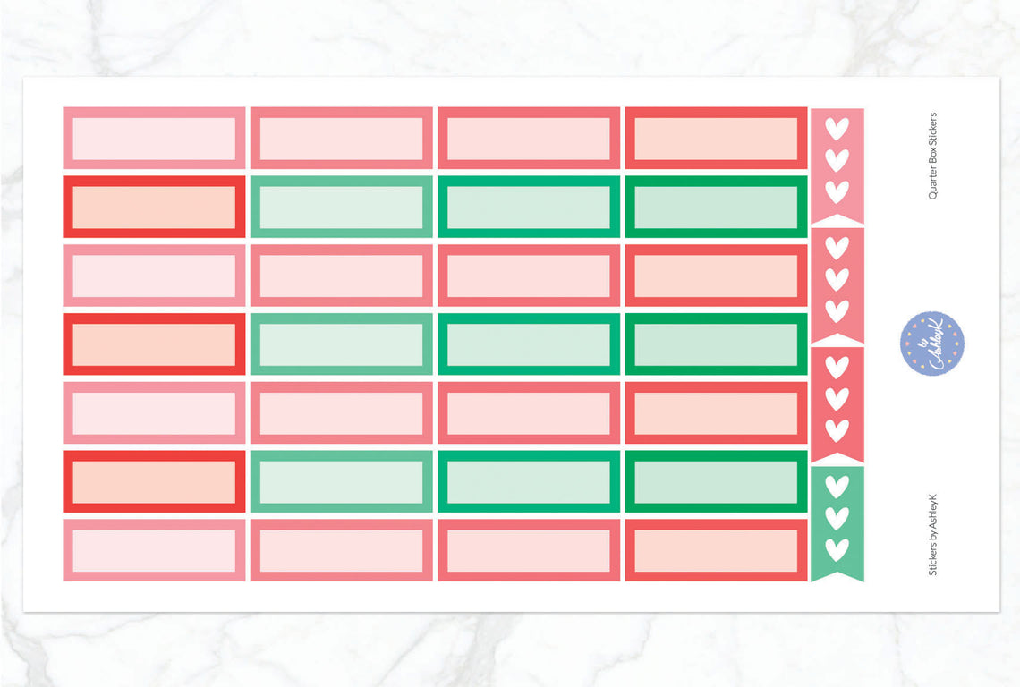 Quarter Box Stickers - Watermelon