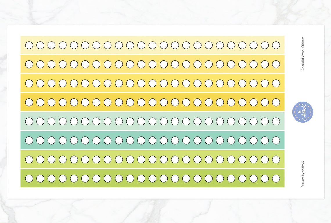 Round Checklist Washi - Lemon&Lime