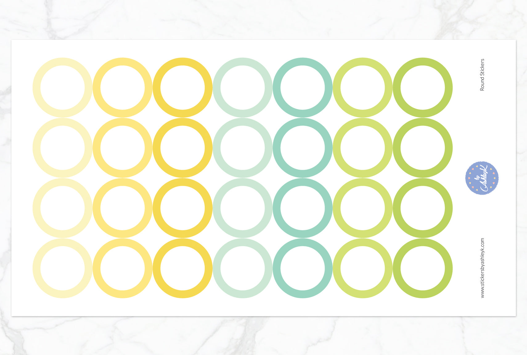 Round Stickers - Lemon&Lime