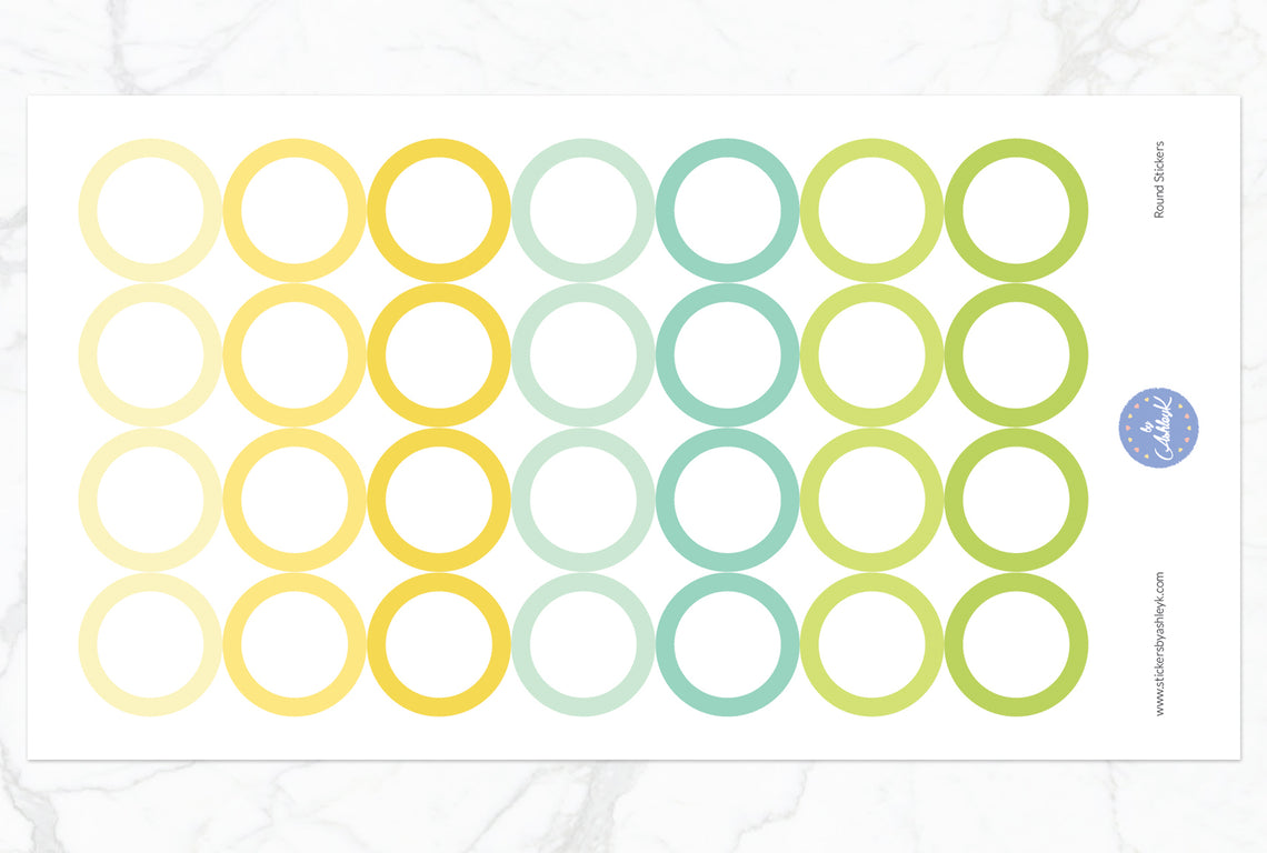Round Stickers - Lemon&Lime