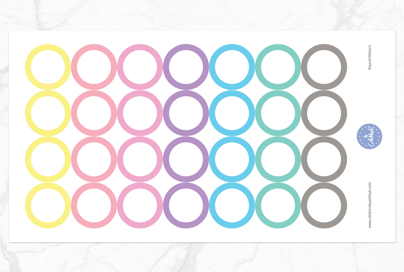 Round Stickers - Pastel