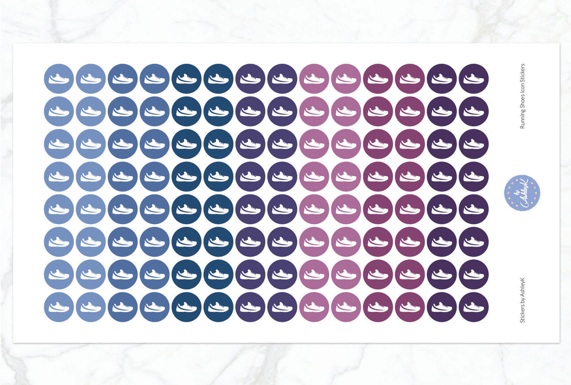 Running Shoes Icon Stickers - Blueberry