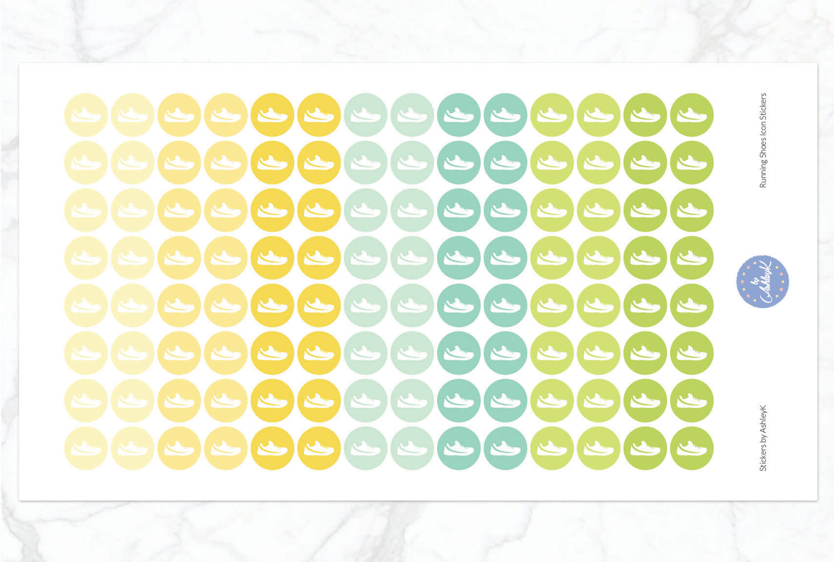 Running Shoes Icon Stickers - Lemon&Lime