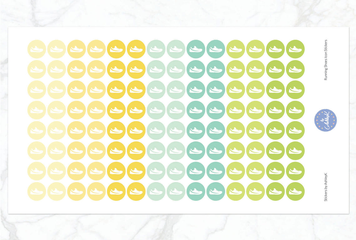 Running Shoes Icon Stickers - Lemon&Lime