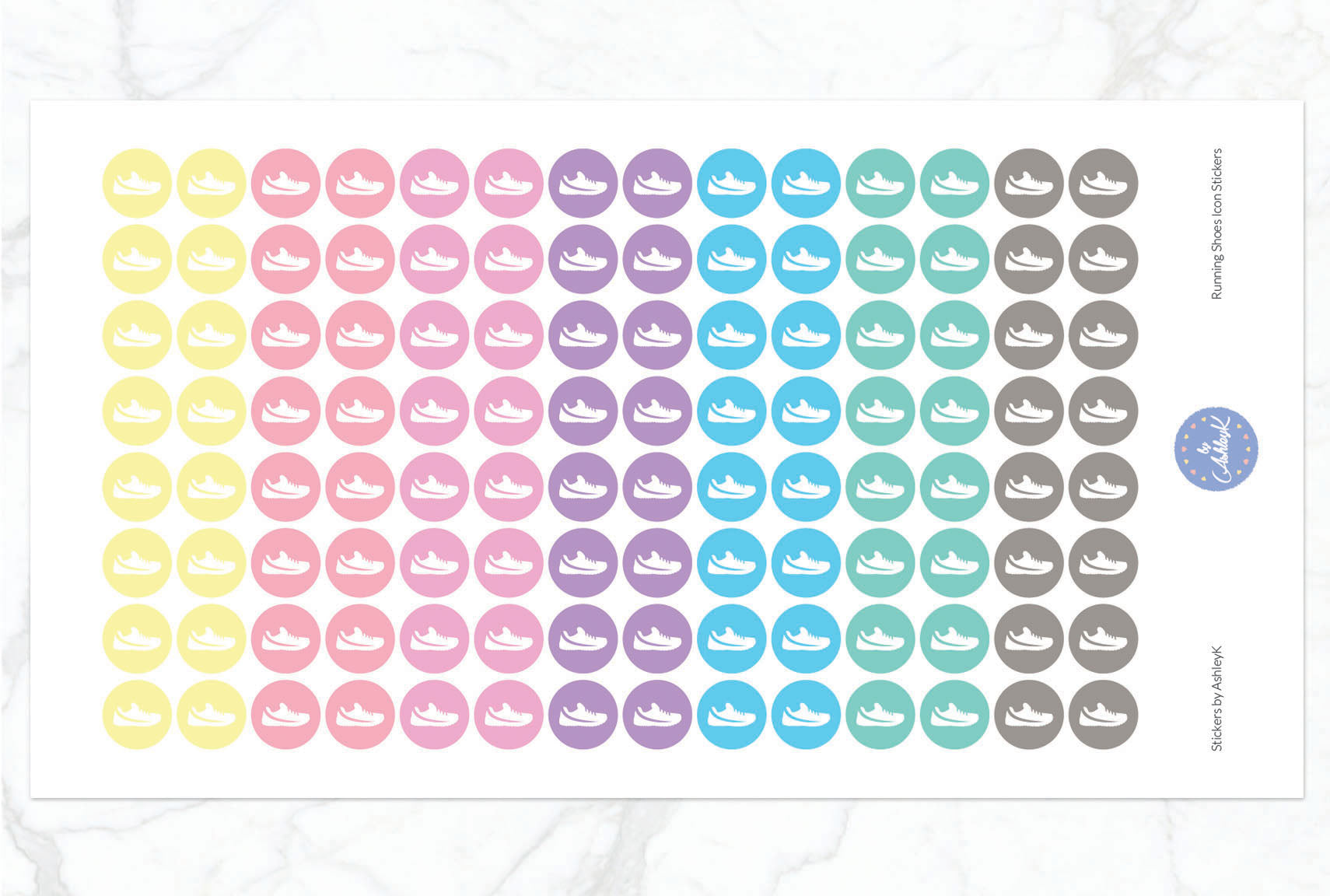 Running Shoes Icon Stickers - Pastel