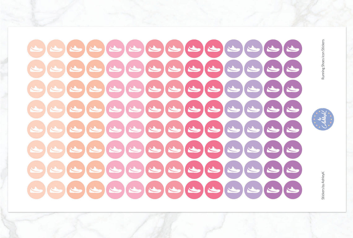 Running Shoes Icon Stickers - Raspberry