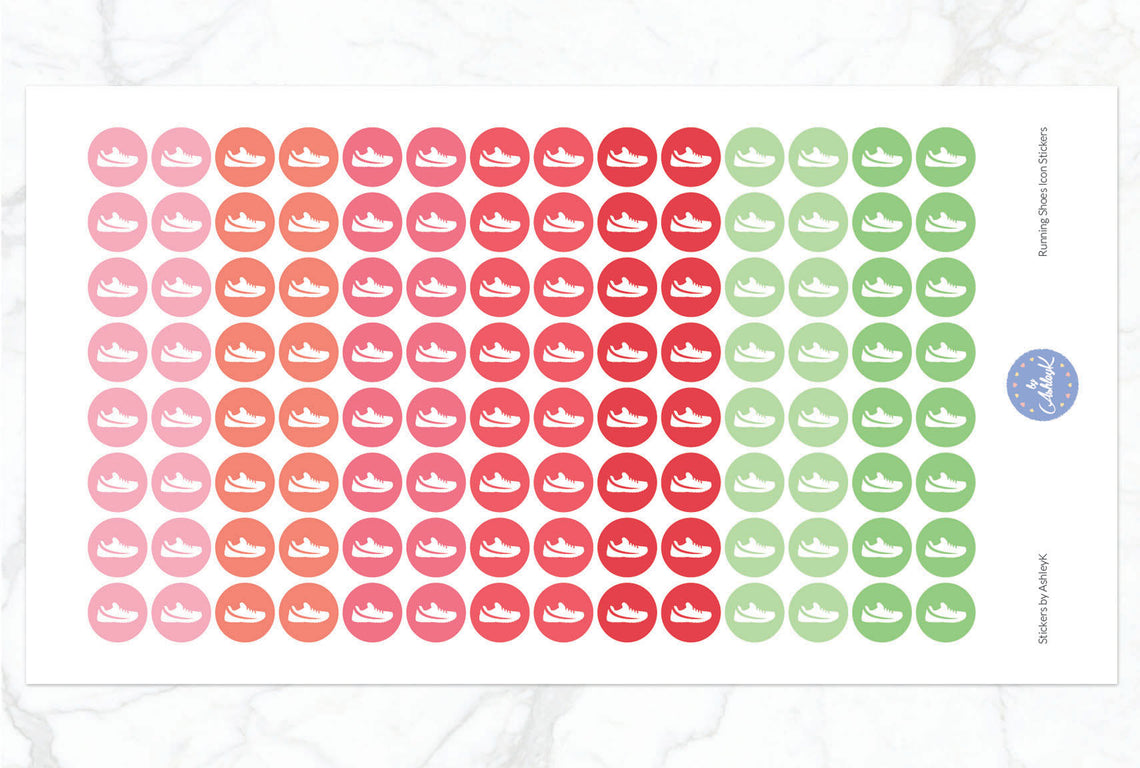 Running Shoes Icon Stickers - Strawberry