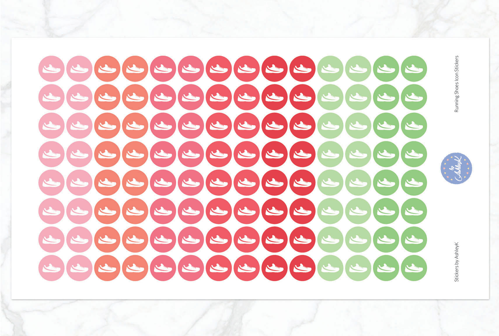 Running Shoes Icon Stickers - Strawberry