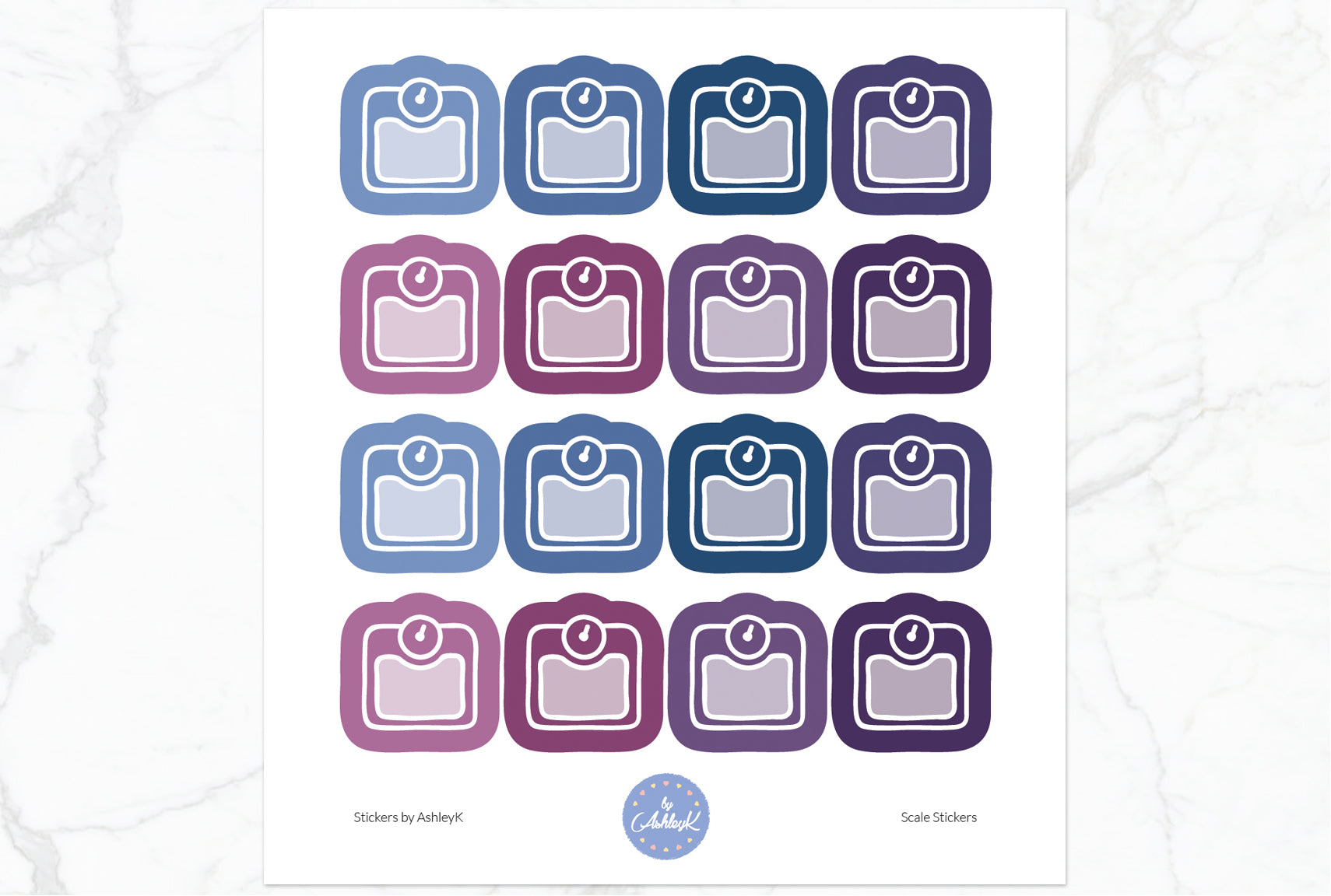 Scale Stickers - Blueberry