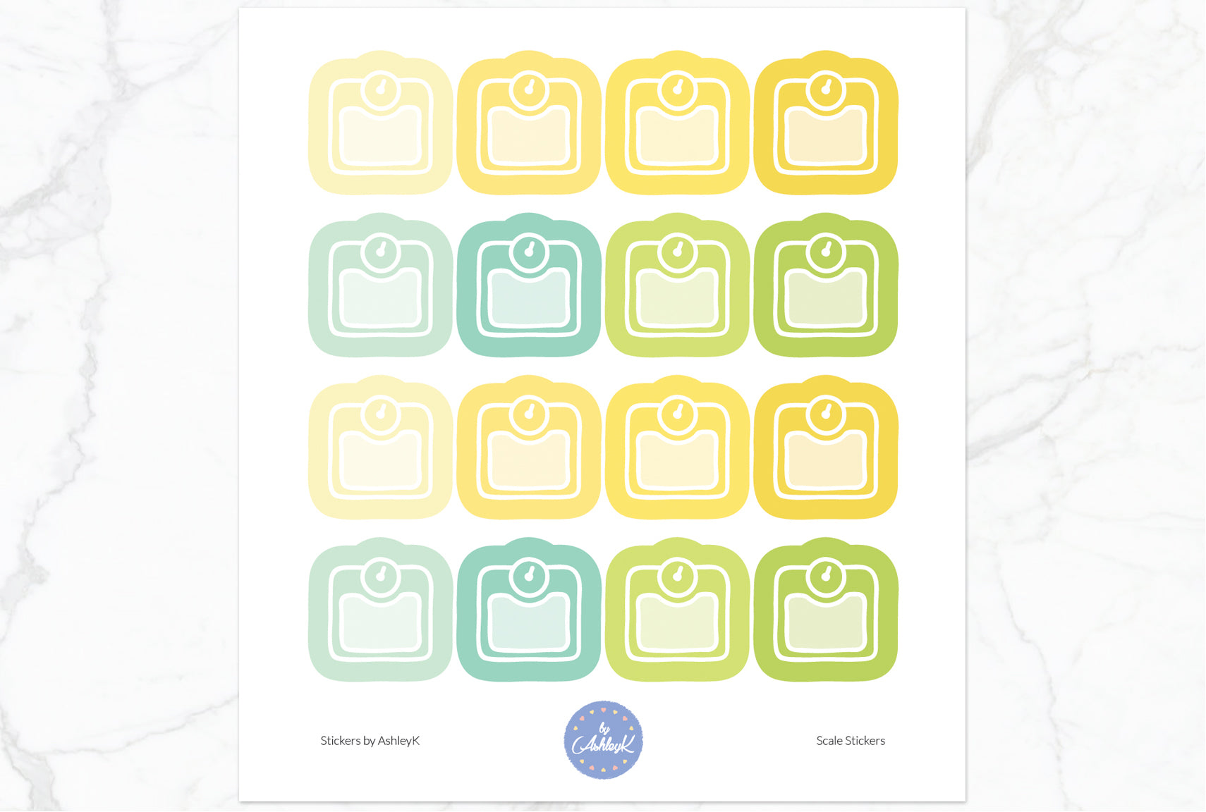 Scale Stickers - Lemon&Lime
