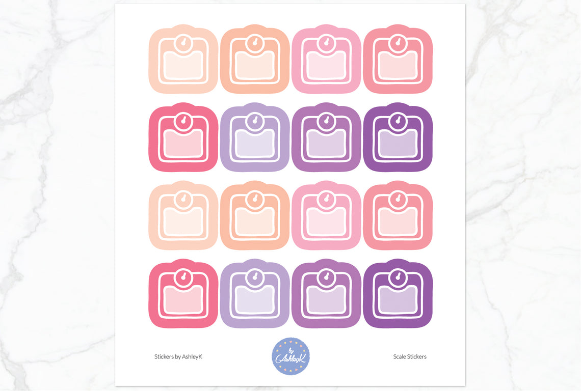Scale Stickers - Raspberry